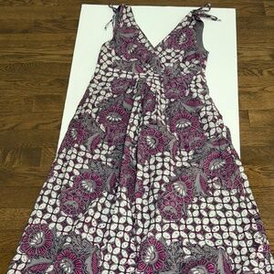 Cassis Summer Maxi Dress. Size 6. 100% Cotton. Made in Canada